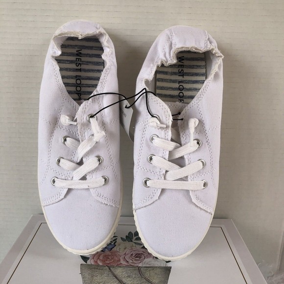 West Loop Women's Lace Up Sneakers Walking Shoes Size Small 4/6 Memory Foam New - Picture 12 of 16